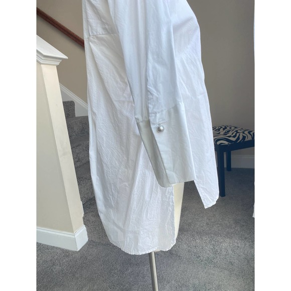 Who What Wear oversized button down with 3/4 length sleeves and pearl button, XS - Picture 3 of 10